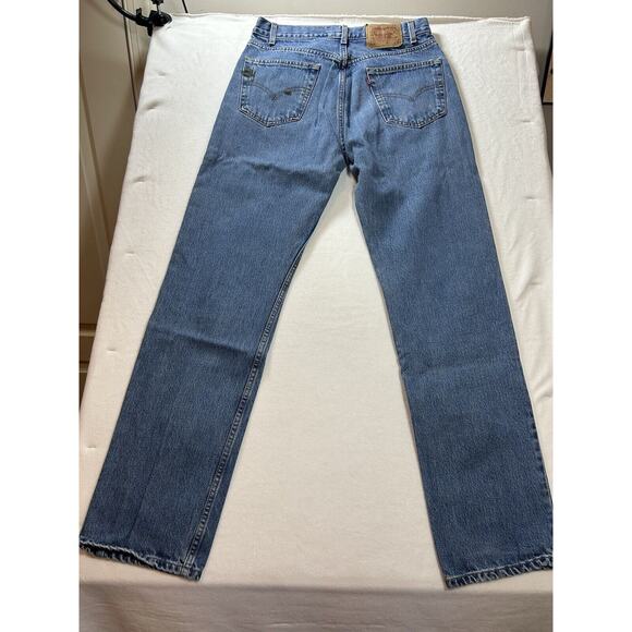 Vintage Levis 505 Jeans Mens 34x34 Red Tab Denim Reg fit Straight Leg WORN - Picture 7 of 7